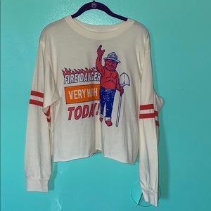 NWT Smokey the Bear long sleeved crop top